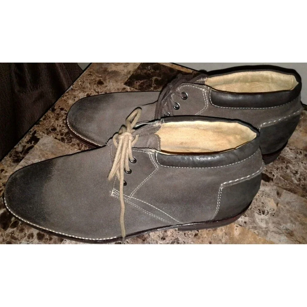 Sandro Moscoloni Travis Chukka Dark Brown Lace Up Ankle Men Boots Shoe Size 11.5